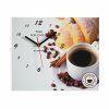 4825 1 moderne hodiny do kuchyne kava croissant