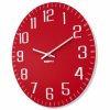 994503 2 moderní nástěnné hodiny facile červené