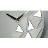 8878 5 moderne nastenne hodiny triangles biele matne