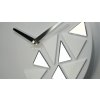 Moderní nástěnné hodiny TRIANGLES bílé matné