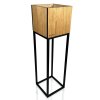 Kovový květináč s dubovým dřevem LOFT Fiorino 22x22x80cm 1