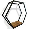 251782 nastenna polica loft hexagon dubova 60cm