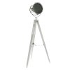 Podlahová lampa TRIPOD na bílé trojnožce s chromovaným stínítkem 153cm
