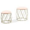 Sada růžově zlatých taburetek VENUS