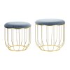 Sada šedě zlatých taburetek RIBERA