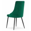Sada sametových jídelních židlí DANTE - tmavě zelené