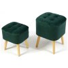 Sada sametových taburetek ROY - tmavě zelené