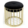 Sada černě zlatých taburetek ELBA