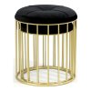 Sada černě zlatých taburetek ELBA