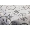 Luxusní Vánoční ubrus s hvězdami - stříbrný SW4