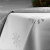 Luxusní Vánoční ubrus s vločkami - stříbrný