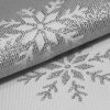 Luxusní Vánoční ubrus s vločkami - stříbrný