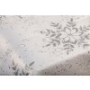 Luxusní Vánoční ubrus s vločkami - stříbrný SW15