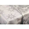 Luxusní Vánoční ubrus s vločkami - stříbrný SW15