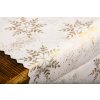 1004637 4 luxusní vánoční běhoun na stůl s vločky zlaty sw14