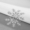 1004436 3 luxusní vánoční běhoun s vločkami stříbrný