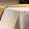 Luxusní Vánoční ubrus s vločkami - zlatý