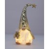 Vánoční skřítek s LED podsvícením - zlatý