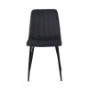 Sametová jídelní židle BELT tmavě šedá - černé nohy