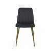 Sametová jídelní židle Belt tmavě šedá zlaté nohy 1