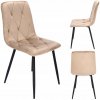 Sametová jídelní židle PIADO béžová