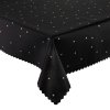 Luxusní Vánoční ubrus s hvězdami černo zlatý SW27
