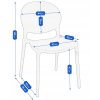 Plastová židle JUSTIN mořská