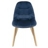 Sametová jídelní židle COLIN tmavě modrá