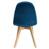 Sametová jídelní židle COLIN tmavě modrá