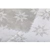 Luxusní Vánoční běhoun s vločkami stříbrný SW15 2