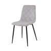 Sametová jídelní židle Karo světle šedá