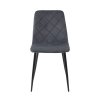Sametová jídelní židle Karo tmavě šedá 1