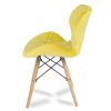 Sametová jídelní židle Matias žlutá