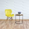 Sametová jídelní židle Matias žlutá