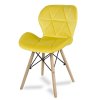 Sametová jídelní židle Matias žlutá