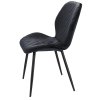 Sametová jídelní židle MILARE černá