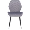 Sametová jídelní židle MILARE šedá