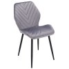 Sametová jídelní židle MILARE šedá