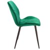 Sametová jídelní židle MILARE zelená
