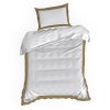 Exkluzivní ložní povlečení LAURA - bílé se zlatým lemem
