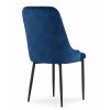 Sada sametových jídelních židlí CAPRI - tmavě modré