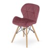 Sametová jídelní židle Matias tmavě růžová