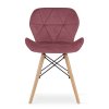 Sametová jídelní židle Matias tmavě růžová