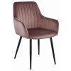 Sametová jídelní židle SOLDEN - růžová