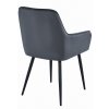 Sametová jídelní židle SOLDEN - tmavě šedá