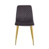Sametová jídelní židle Wizz tmavě šedá zlaté nohy 1