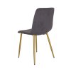 Sametová jídelní židle Wizz tmavě šedá zlaté nohy 2