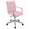 Otočná sametová židle QUATRO růžová 1