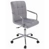 Otočná sametová židle QUATRO šedá 1