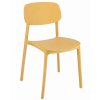 Plastová designová židle LARA hořčicová 2